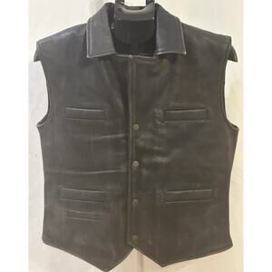 NWT Real Leather Men s size S Leather Vest